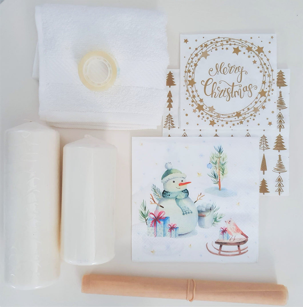 Kit personalizare lumanari White Christmas